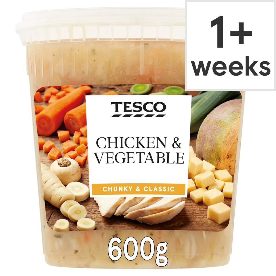 Tesco Chicken & Vegetable Soup 600G Tesco Groceries