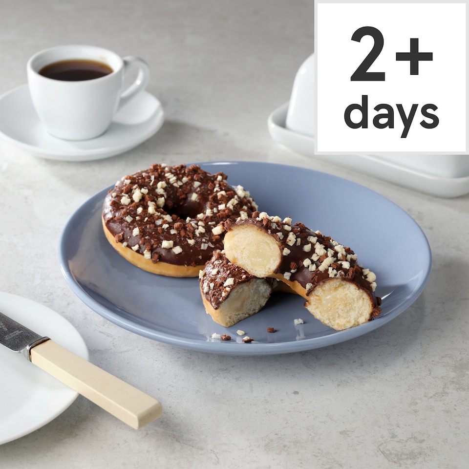 Tesco Double Chocolate Filled Doughnuts 2 Pack