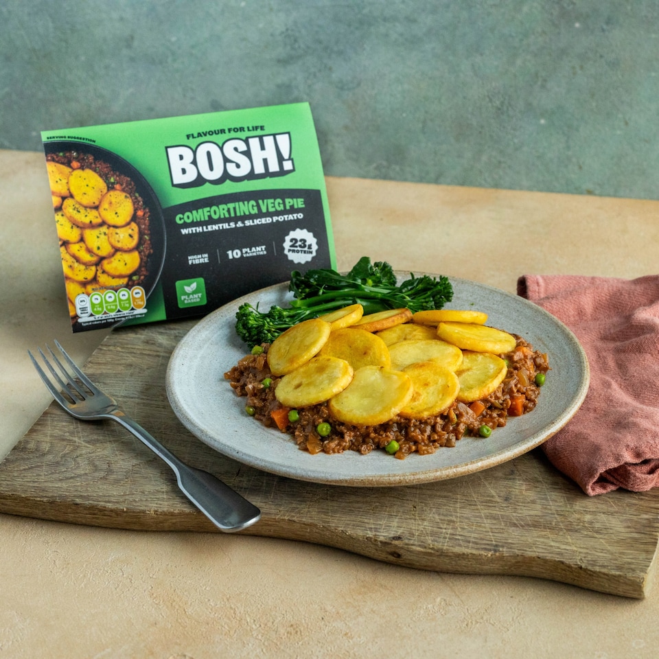 image 1 of  BOSH! Comforting Veg Pie with Lentils & Sliced Potato 400g