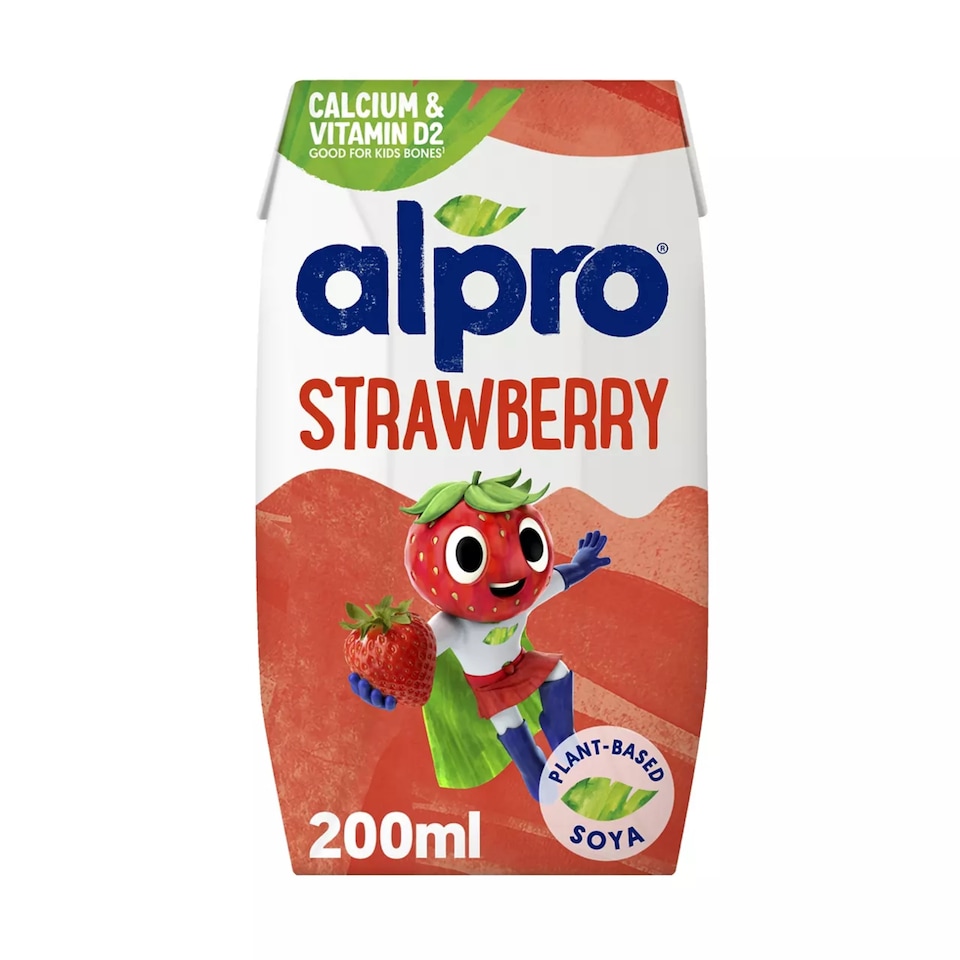 image 1 of Alpro Kids Soya Strawberry Long Life Dairy Free Drink 200ml