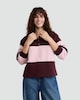 image 1 of F&F Cotton Rich Stripe Print Collared Rugby Sweatshirt in Multi Pink