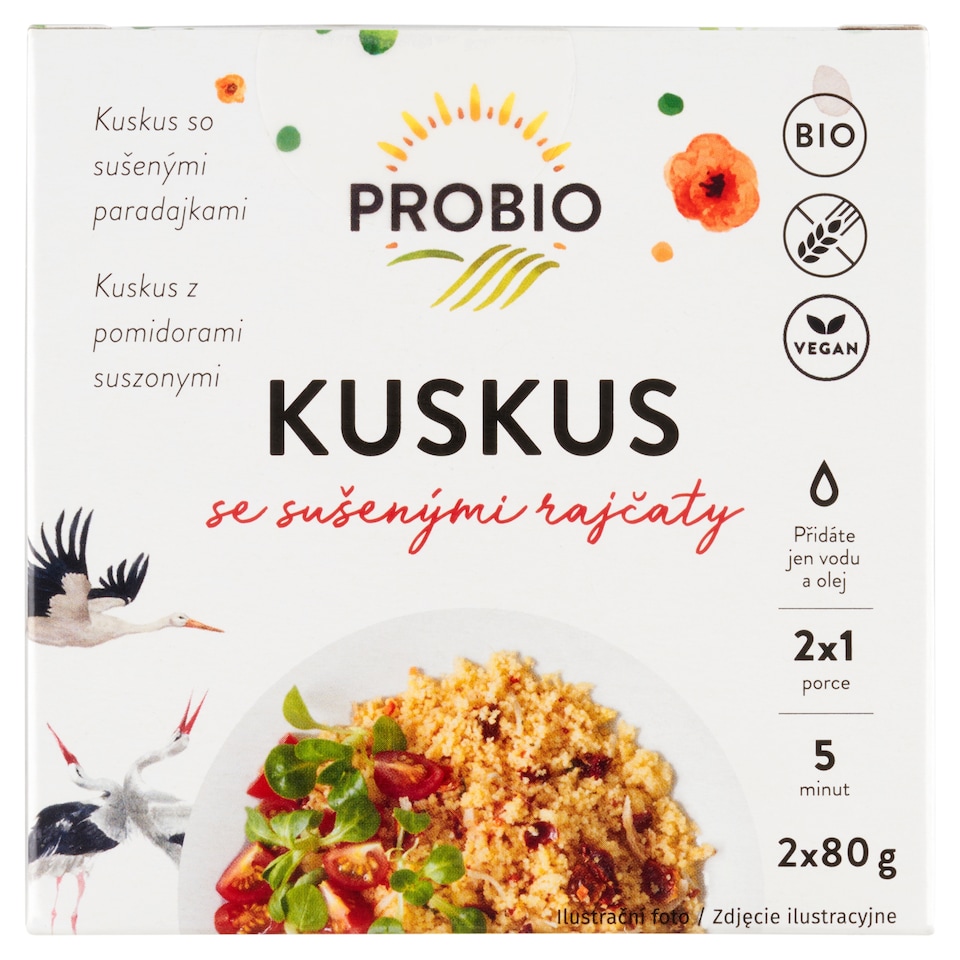 image 1 of Probio Couscous with Dried Tomatoes 2 x 80g
