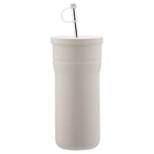 Tesco Cream Stainless Steel Straw Tumbler 850ML