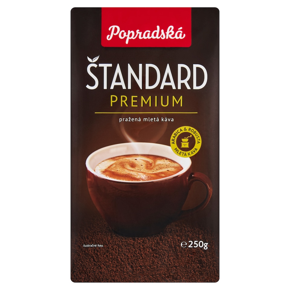 Popradská Standard Premium Roasted Ground Coffee 250 g