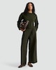 image 5 of The F&F Edit Super Wide Leg Trousers in Khaki