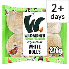 Wildfarmed 4 White Bread Rolls 276g