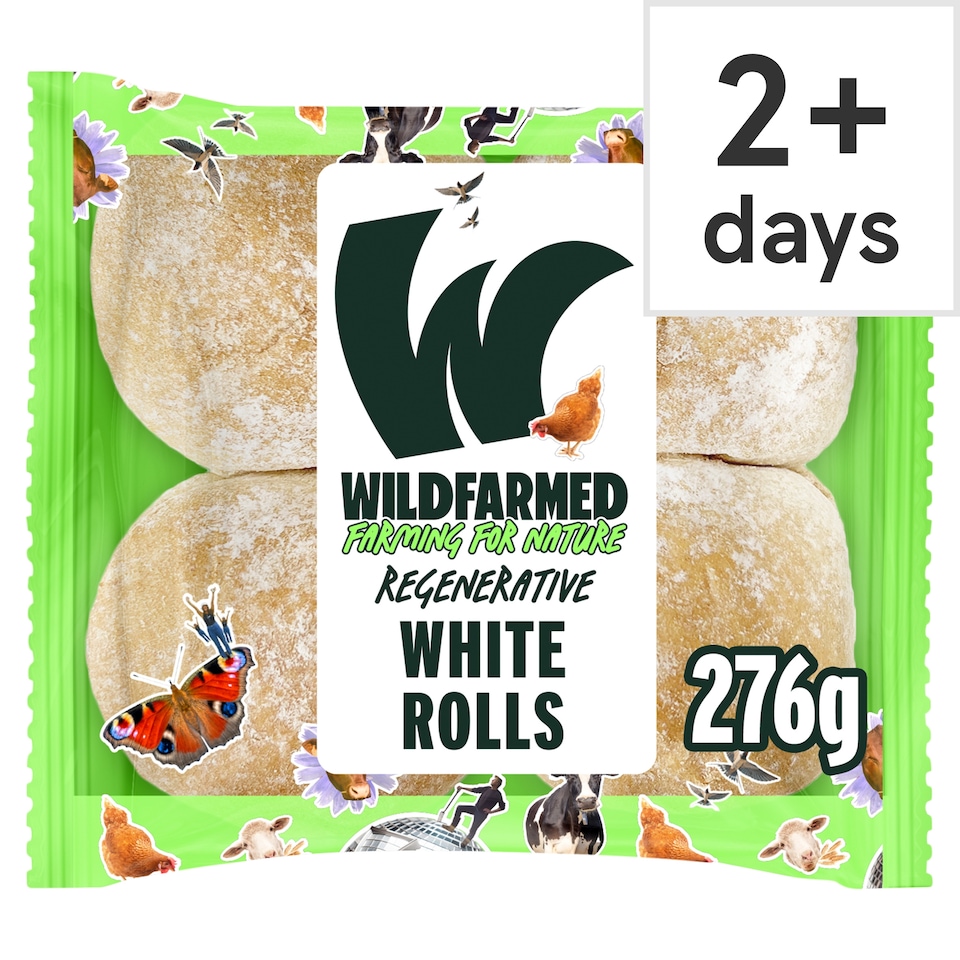 image 1 of Wildfarmed 4 White Bread Rolls 276g