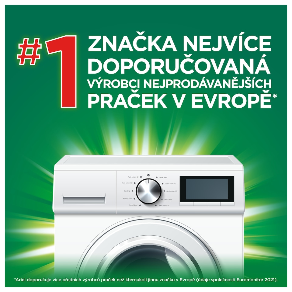 Obrázek 1 pro produkt Ariel Tekutý Prací Prostředek, 40 Praní, Mountain Spring