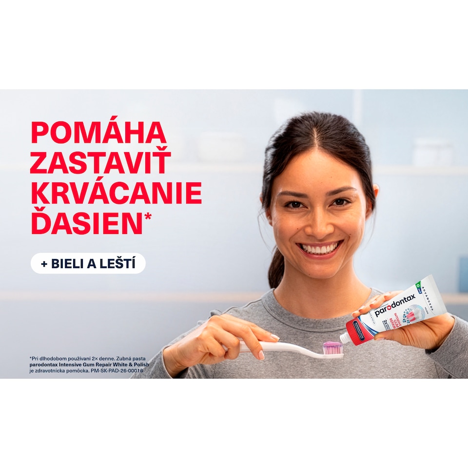 Obrázek 1 pro produkt Parodontax Advanced+ Intensive Gum Repair White & Polish zubní pasta s fluoridem 75ml