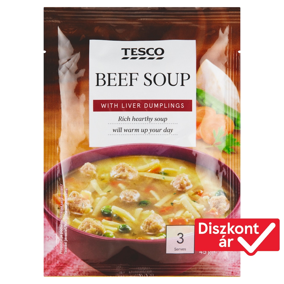 Tesco Beef Soup with Liver Dumplings 45 g