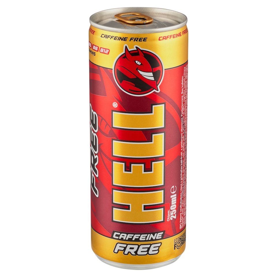 Hell Caffeine Free sýtený nealkoholický nápoj 250 ml