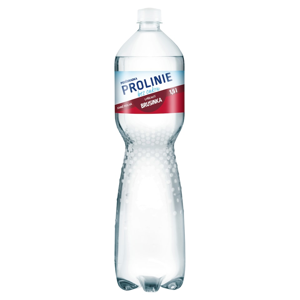 Poděbradka Prolinie Jemně perlivá s příchutí brusinka 1,5l
