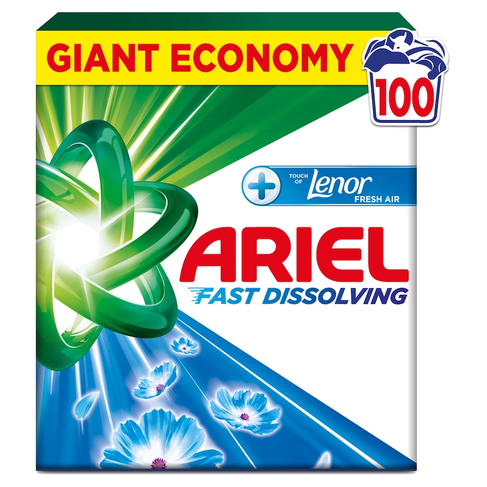 image 1 of Ariel Washing Powder 5.5kg, 100 Washes, +Touch of Lenor Fresh Air