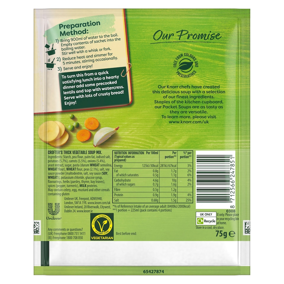 image 1 of Knorr Thick Vegetable Dry Soup 75G