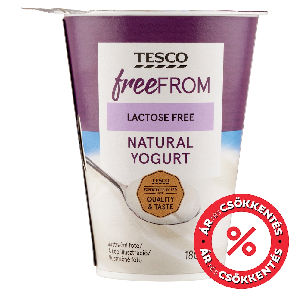 Tesco Free From Lactose-Free Natural Yoghurt with Live Culture 180 g