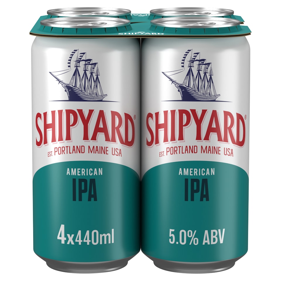 image 1 of Shipyard American IPA Ale Beer Bottle 4X440ml