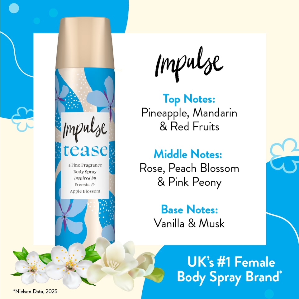 image 1 of Impulse Tease Body Spray Deodorant 75Ml