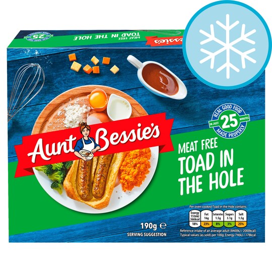Aunt Bessie's Vegetarian Toad In The Hole 190G Tesco Groceries