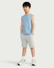 image 2 of F&F Boys Pure Cotton Oversized Fit Vest in Blue