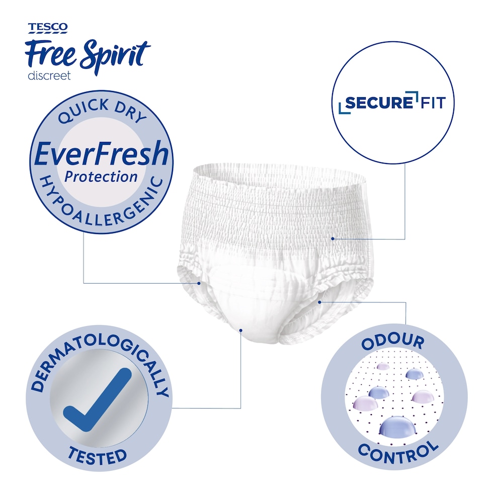image 1 of Tesco Free Spirit Super Protection Large Pants 12 Pack