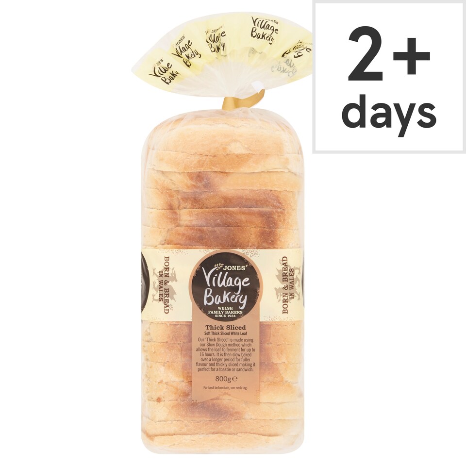 Jones Village Bakery Soft White Thick Sliced Loaf 800g