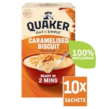 Quaker Oat So Simple Porridge Sachets - Caramelised Biscuit 10x33.4g