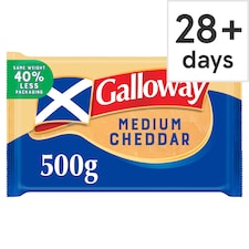 Galloway Medium Scottish Coloured Cheddar Cheese 500g 