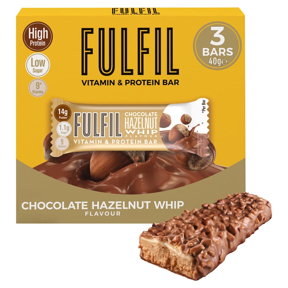 Fulfil Chocolate Hazelnut Whip Vitamin & Protein Bar 3 x 40g