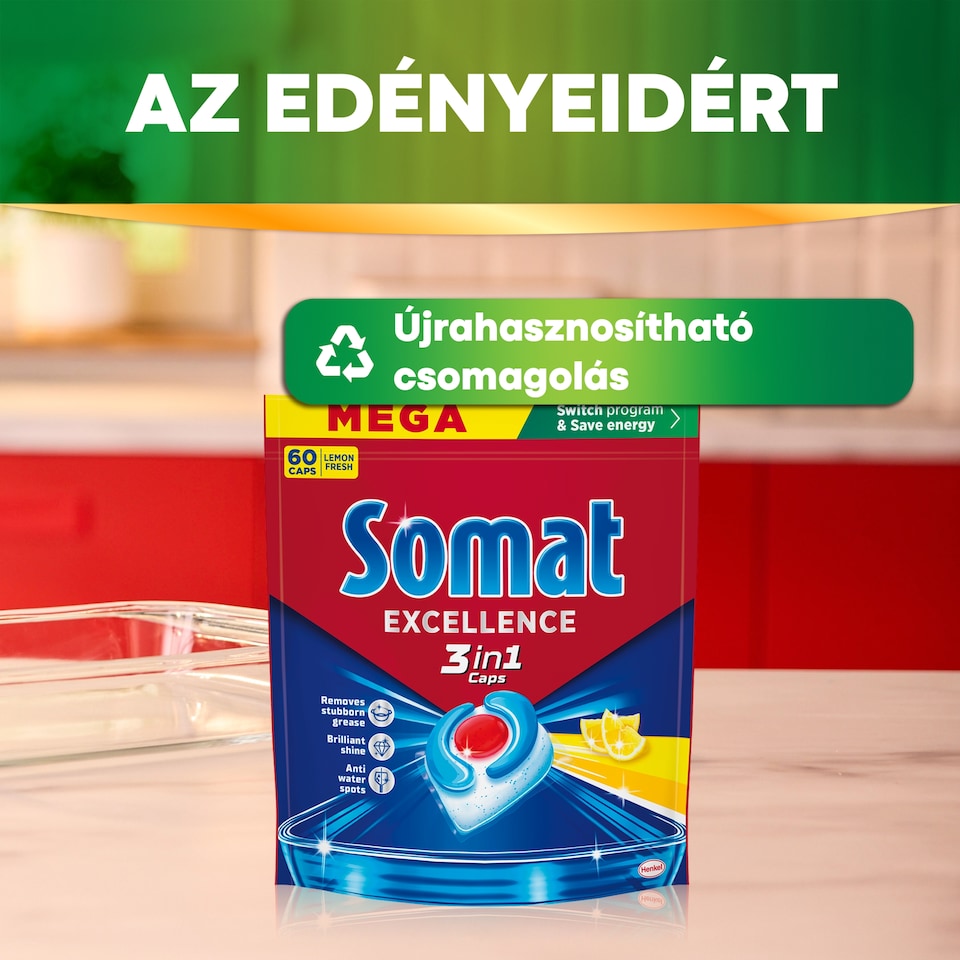 Somat 3in1 Excellence mosogatógép kapszula 80 db  1. kép