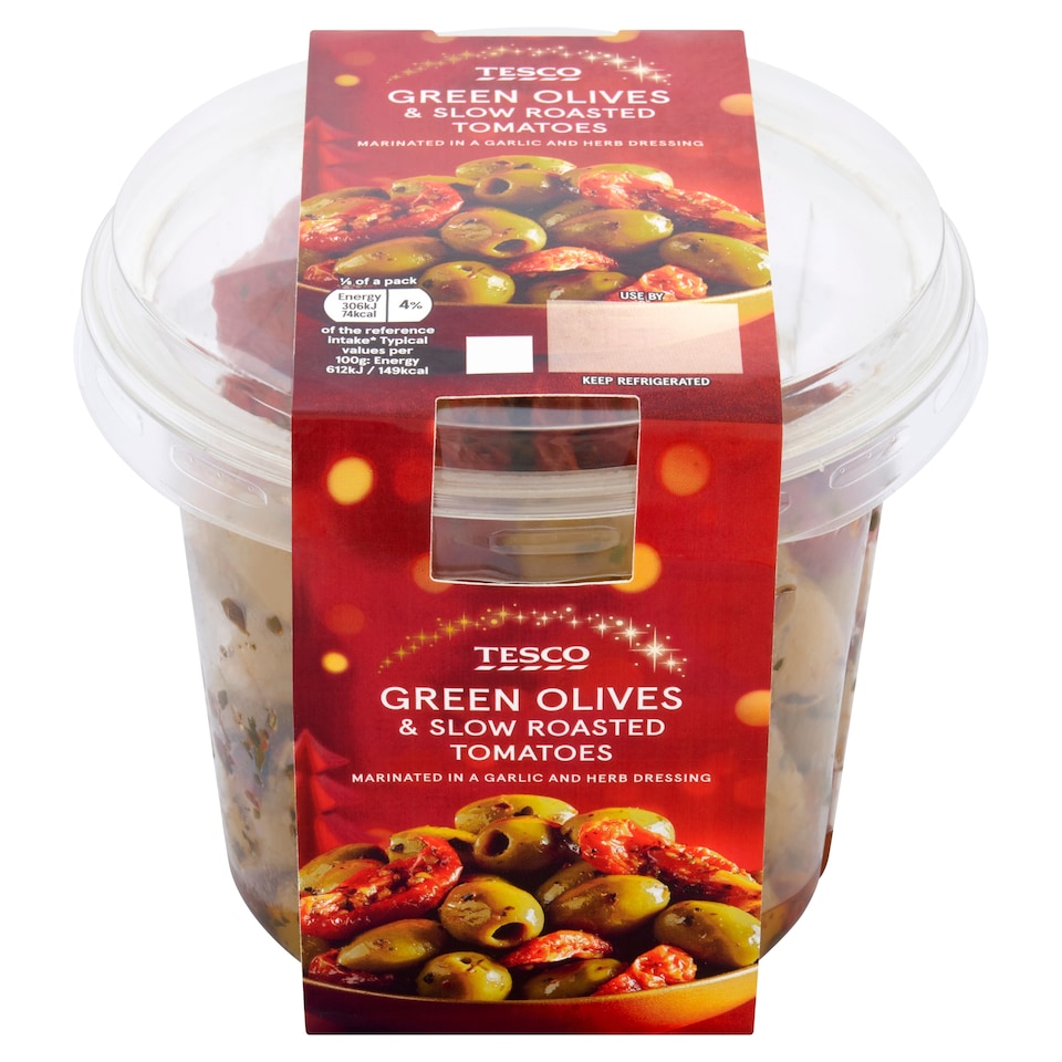 Tesco Green Olives & Slow Roasted Tomatoes 400g