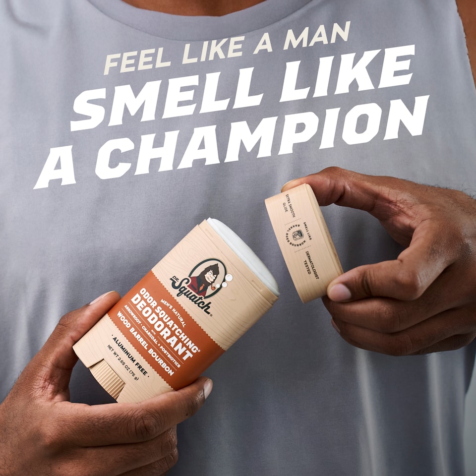 image 1 of DR. Squatch Natural Stick Deodorant Wood Barrel Bourbon 75g