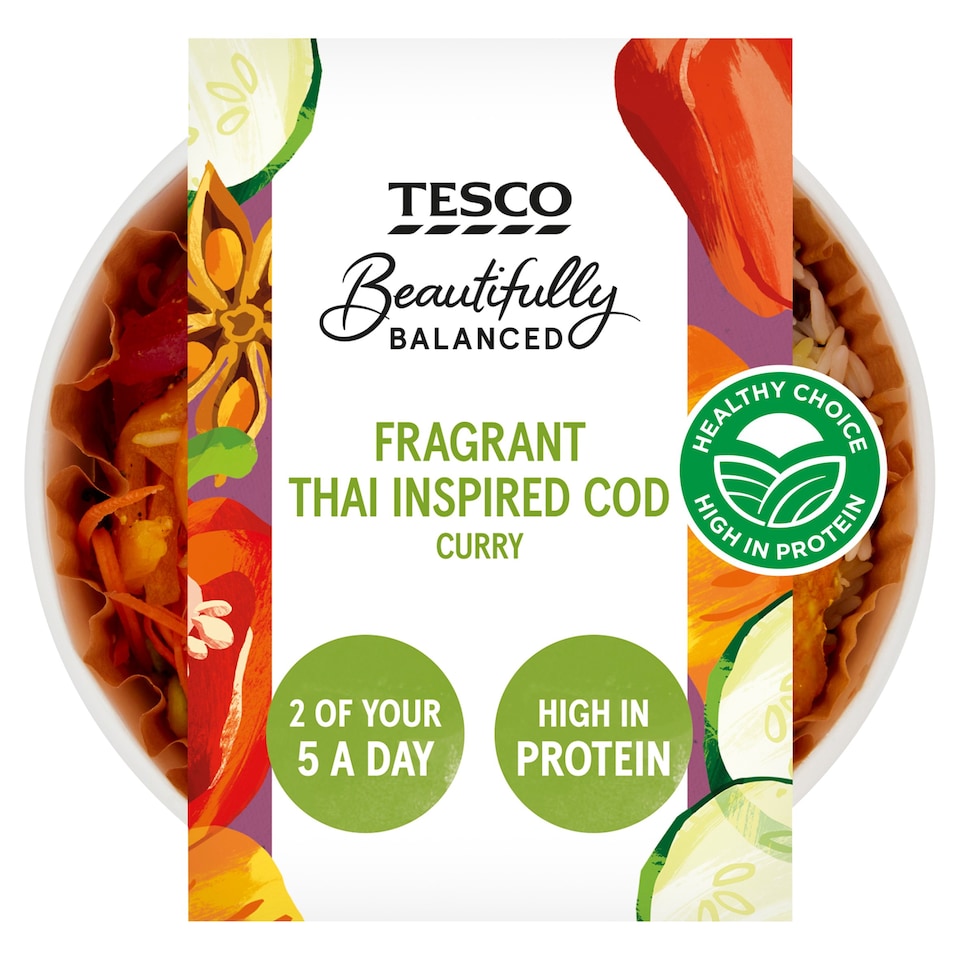 Tesco Beautifully Balanced Thai Inspired Cod Curry 380G Tesco Groceries