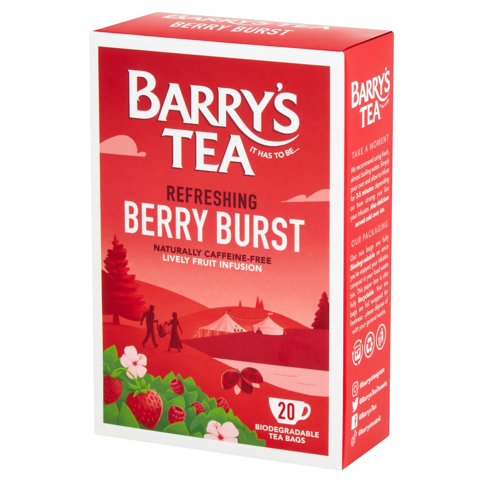 Barry's Tea Berry Burst 20 Teabags 50G