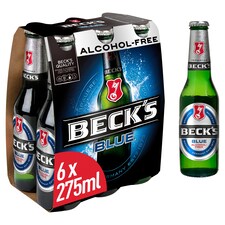Becks Blue Alcohol Free Lager 6X275ml