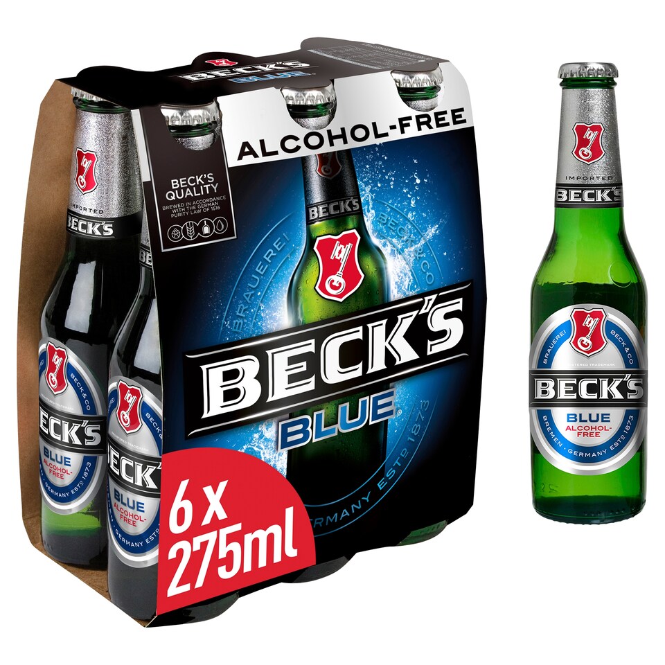 Becks Blue Alcohol Free Lager 6X275ml