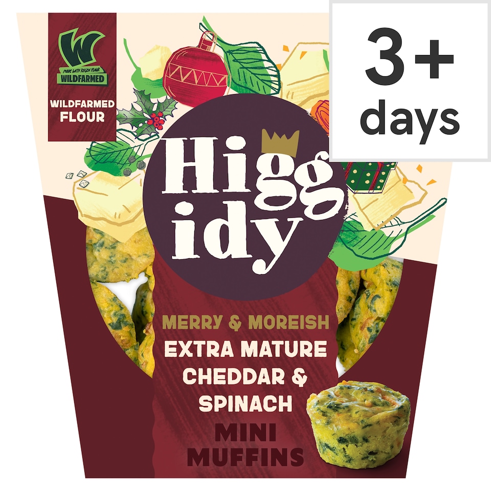 Higgidy Mature Cheddar & Spinach Mini Muffins 130g