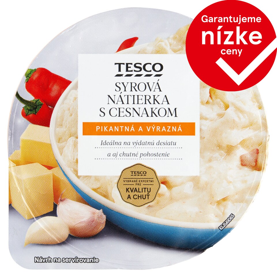 Tesco Cheese Spread with Garlic 135 g