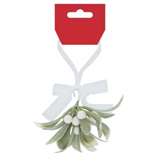 TESCO FROSTY MISTLETOE HANGING DECORATION