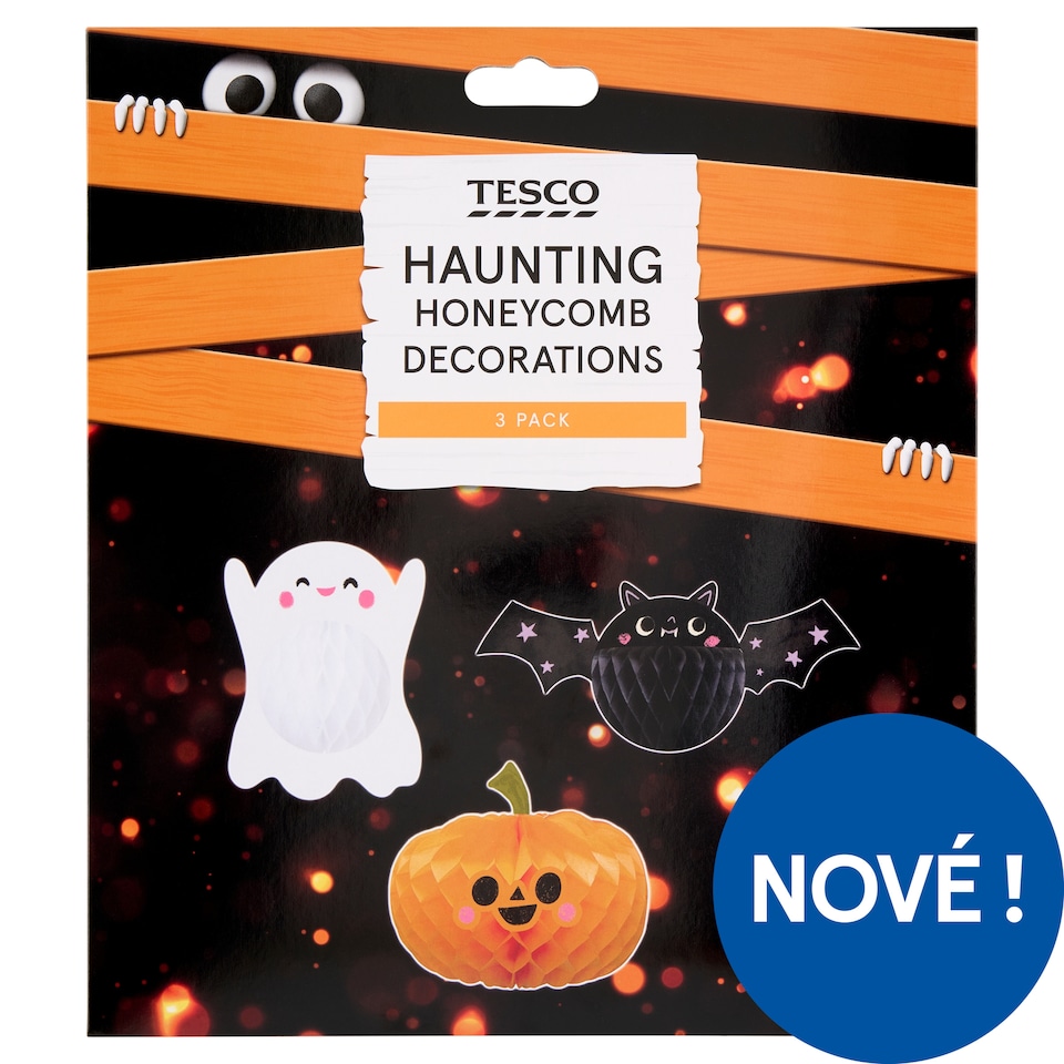 Tesco Haunting Honeycomb Decorations 3 pcs