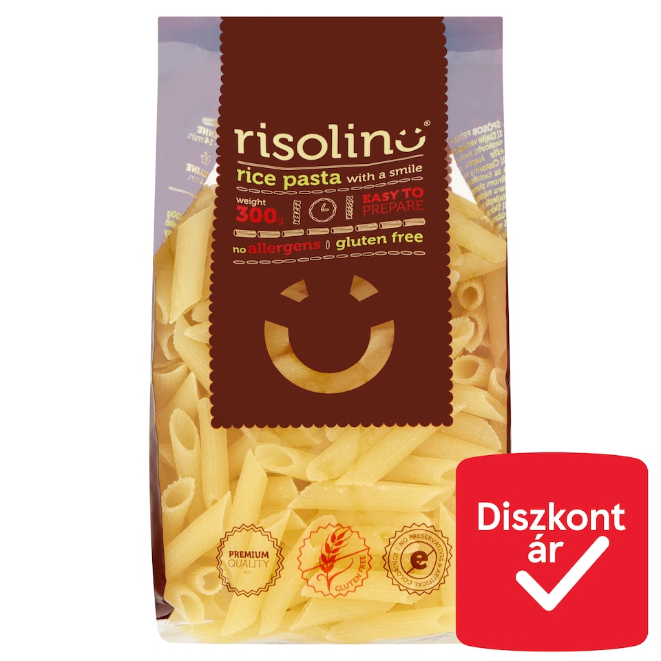 Risolino Penne természetesen gluténmentes rizstészta 300 g  1. kép
