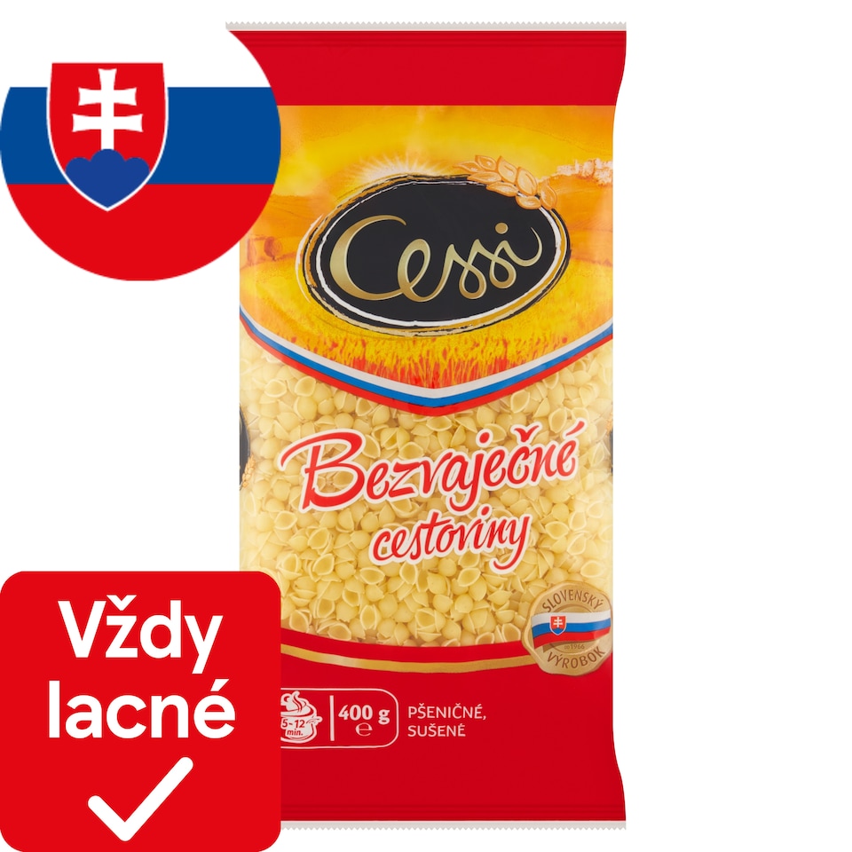 Cessi Bezvaječné cestoviny mušle malé 400 g