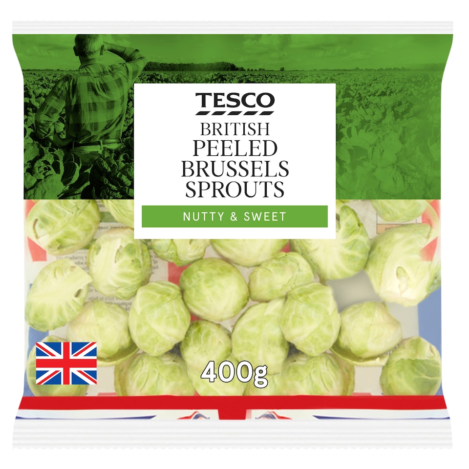 Tesco Peeled Brussels Sprouts 400G