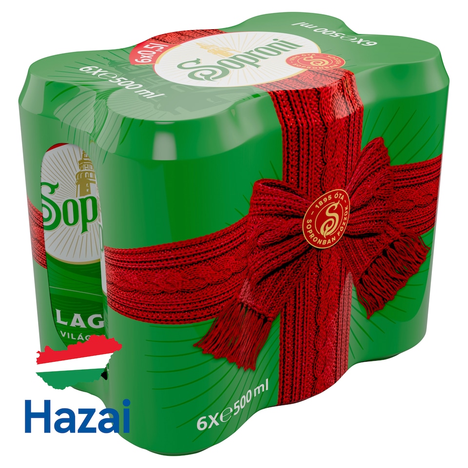 Soproni világos sör 4,5% 6 x 500 ml
