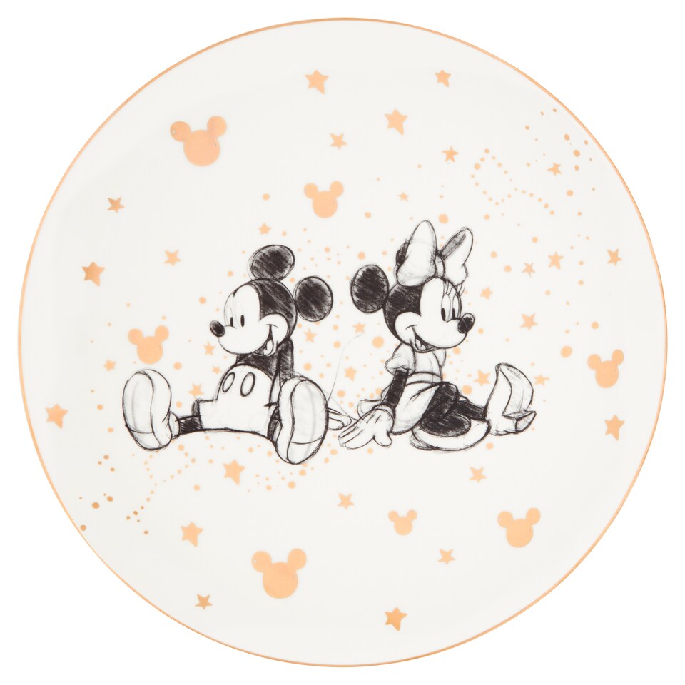 Tesco Mickey Gold Plate