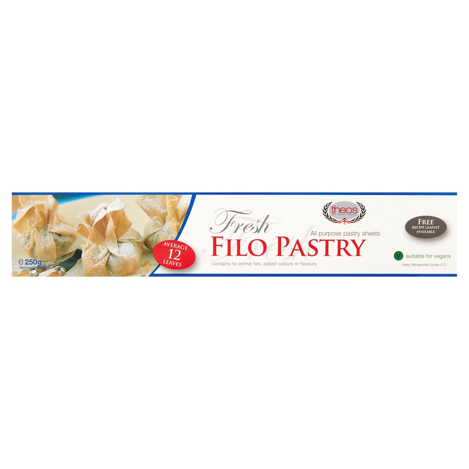 Theos Ready Rolled Filo Pastry 250 G