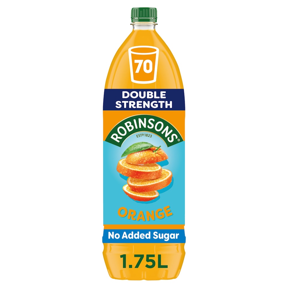 image 1 of Robinsons Double Strength Orange No Added Sugar Squash 1.75L