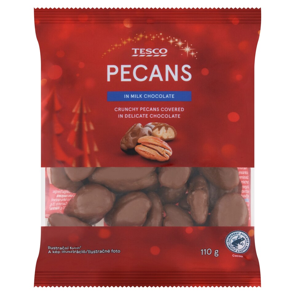Tesco Pecans in Milk Chocolate 110 g