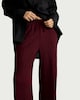 image 1 of F&F Textured Wide Leg Trousers in Burgundy