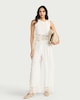 image 2 of F&F Floral Co-ord Beach Trousers in White
