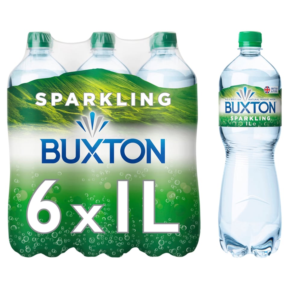 image 1 of Buxton Sparkling Natural Mineral Water Multipack 6x1L